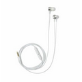 White Bolt Ear Buds with Mic & Volume Control